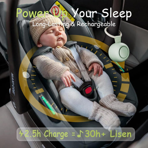 TKGOU 16 30H Portable Sound Machine for Baby Kids | Sleep Soother | Soothing Sounds | Timer | Memory Function | | White