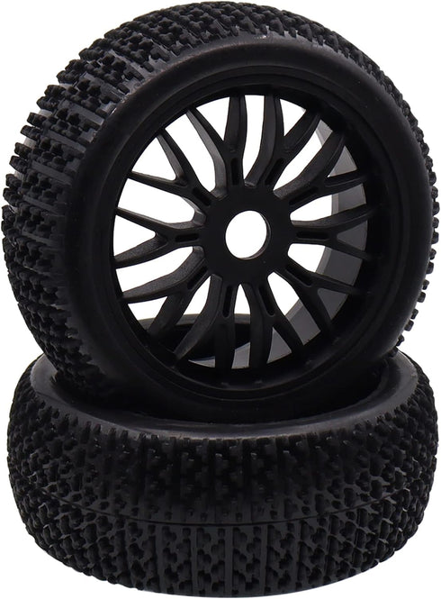 4PCS Treehobby Rubber RC Wheel Set, 112mm X 43mm with 17mm Hex Hub for 1/8 RC Buggy Off-Road Cars