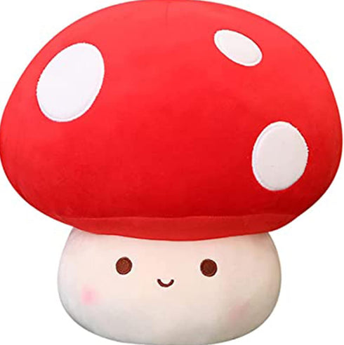 WeBingo Mushroom Plush Pillow, 9 Inch Cute Large Mushroom Decor Stuffed Animal