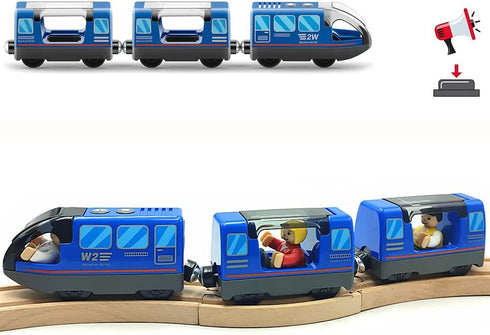 TOPLIVING Set 3 4 5 Battery Operated Train for Wooden Train Track Toys for Toddlers Age Years Boys Kids Magnetic