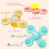 Suction Cup Toy for Baby - 3 Pcs Spinning Toy Early Education Bathtub Toy, Sea Animals Design with Suction Cups