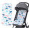 Baby Stroller Seat Liner, Universal Breathable Cushion Mat for Kids Pushchair, Thick Cotton Stroller Liner (Whale &