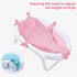HKSICHENGKEJI Baby Bath Seat Mat Infant Bathing Support Mat with Five Safety Support Corner Adjustable Antiskid Bath
