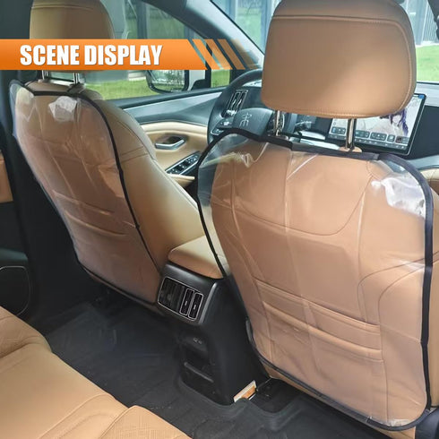 GAOLAOSY 2PCS Car Kick Mats Back Seat Protector for Kids, Universal Anti-Scratch Transparent Auto Seat Back Cover