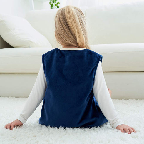 MICHLEY Toddler Sleeping Sack with Feet, Newborn Infant Sleeveless Sleeping Bag, Dark Blue Owl, 1-3T