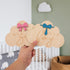 NQEUEPN 2pcs Wooden Baby Announcement Sign, Double-Sided Newborn Gender Reveal Its a Boy Girl Sign Welcome Hello World