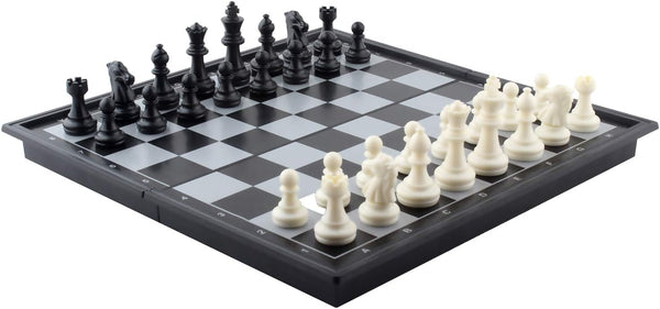 DINOBROS Magnetic Travel Chess Set, Folding Board Portable Chess Board Games Gift for Kids and Adults