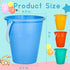 Holady 8 Inch Summer Large Sand Beach Buckets Pail,Sand Bucket Water Bucket for Beach Fun Great Party Accessory