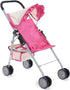 fash n kolor My First Doll Stroller with Basket - Pink Off-White