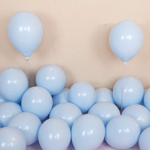 50pcs 12 inch Pastel Blue Latex Balloons for Baby Shower Helium Balloons, Blue Birthday Balloon