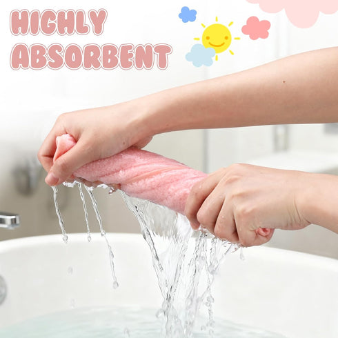 Hahafelt 12 Pack 20 10 Inch Pink Baby Burp Cloths for Boys and Girls Coral Fleece x Super Soft Burp Cloths with Organza