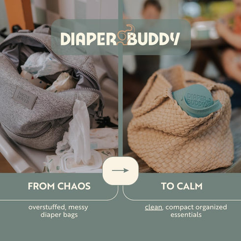 Portable Diaper Changing Kit Compact All-in-One Diaper Organizer with Wipes Case, Diapers & Disposable Waste Bags