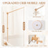 36 Inch let's make Baby Crib Mobile Arm - Wooden Mobile Arm Upgraded Adjustable Mobile Holder for Crib Mobile Hanger
