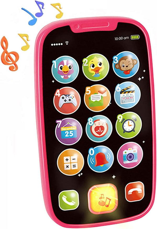 HOLA Baby Cell Phone Toy for 1 Year Old Girl, Lights Music Play Kids Phone for Toddlers, Baby Toys 12-18 Months