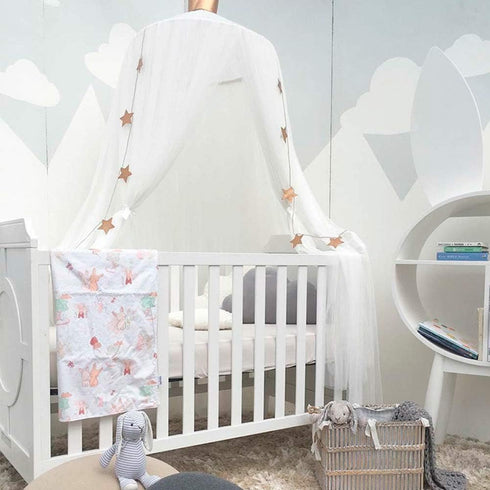 Vomeko Breathable Crib Netting Bed Curtains Canopy,Elegant Color Home Mesh M osquito Net,Children Bed Canopy