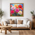 Bgraamiens 1000 Pieces Carnation Stained Glass Puzzle for Adults, Blooming Flowers Art Challenge