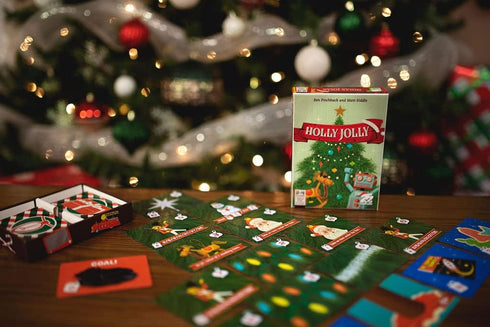 Holly Jolly Christmas Themed Family Card Game - Collect Presents, Ornaments & Stockings