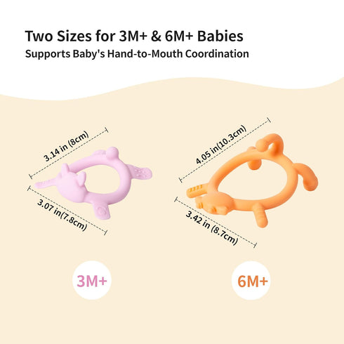 6M+, 1 Count Pigeon Silicone Animal-Shaped Baby Teether, Blue Cat, Multi-Textured Teething Relief Toys, Lightweight