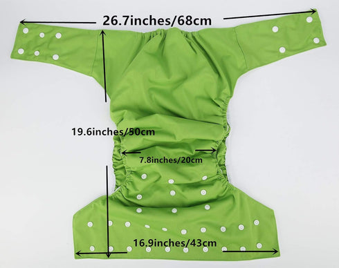 Sigzagor Teen Adult Cloth Diaper Nappy Reusable Washable for Disability Incontinence (Scales)