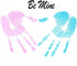 Ten Lil' Imprints Mommy and Me Inkless Handprint and Footprint Kit, Blue