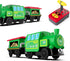 Set, Wooden Train Accessories Battery Operated Locomotive Train, Remote Control Train for Track Powerful Engine Train