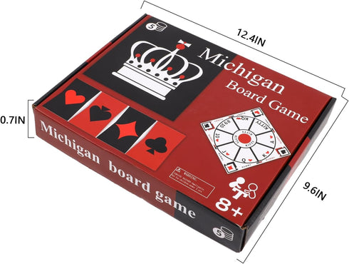 Rummy Set Rummy,Hearts 2 200 Michigan Board Game Tripoley Game Felt Mat Foldable Family Original Combination of Joker