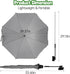 Eiszhjk 50+ UPF Wagon Umbrella with Universal Clamp, Adjustable Lounge Wagon Umbrella Attachment, Lightweight for Easy