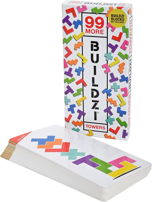 Tenzi BUILDZI and 99 More Ways to Play Bundle - Fast Stacking Block Building Game for 2 to 4 Players