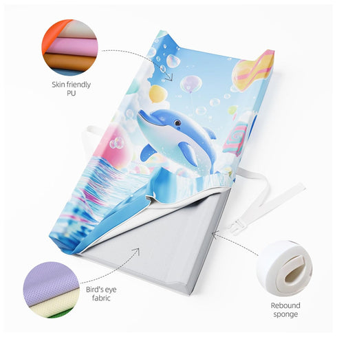 MENGLANSI Long Lasting Diaper Changing Pad Cartoon Pattern Station for Quick Cleanup and Easy Maintenance Easy