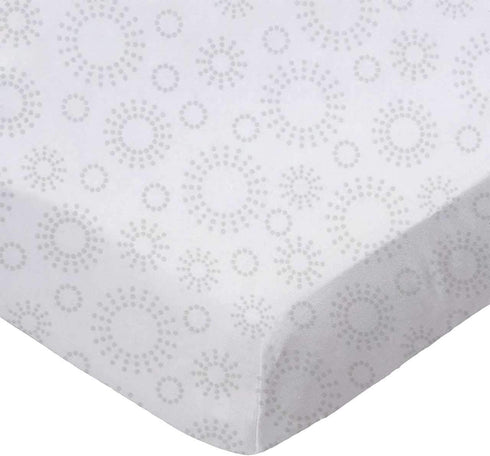 SHEETWORLD.COM SheetWorld Fitted Youth Bed Sheet 33 x 66, Grey Dot Circles, Made
