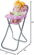 Manhattan Toy Baby Stella Blissful Blooms High Chair Play Set for 12" and 15" Soft Dolls
