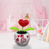 Red Solar Powered Dancing Figurines Toy - Solar Dance Flower, Heart Swing Dancing Flower in Pots, Dashboard Decoration