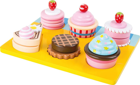 Wooden Cupcake and Cake Playset by Small Foot 13 Piece Set -