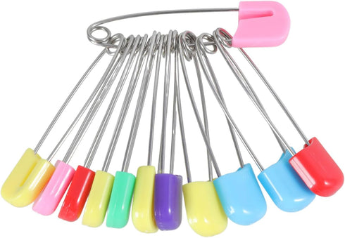 Xinsheinelry 12 Pcs Colors Locking Baby Cloth Nappy Diaper Craft Pins