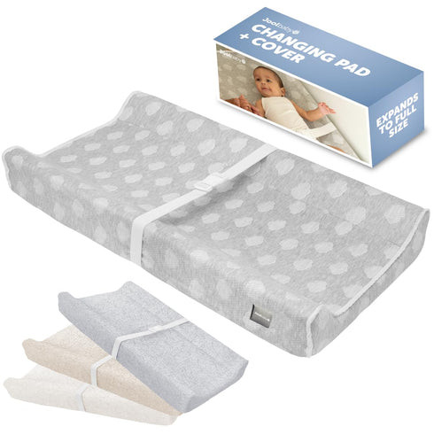 Jool Baby Serenity Soft Changing Pad + Washable Cover, Non-Slip - Fits
