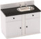 Dollhouse Kitchen Sink Cabinet, Mini White Countertop, 1:12 Scale Furniture for 6