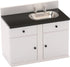 Dollhouse Kitchen Sink Cabinet, Mini White Countertop, 1:12 Scale Furniture for 6