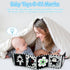 Black and White High Contrast Soft Book for Babies 0-12 Months - Early Education Infant Tummy Time and Sensory Toys, Montessori Cloth Book Activities