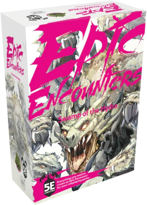 Epic Encounters: Swamp of The Hydra - RPG Fantasy Tabletop Game with Boss Miniature, Game Master Book