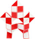 Mipartebo Magic Snake Cube Twist Puzzle, 48 Wedges Large Size Fidget Toy for Kids and Adults, Red