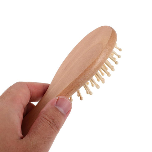 Set Hairbrush and Styling Comb for Newborns, Soft Wool Bristle Scalp Brush with Beech Wood Handle, Gentle Grooming Kit