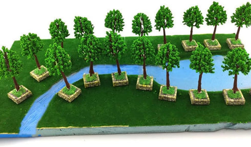 10pcs Miniature Trees and Model Trees Base Bushes Diorama Trees Base Train Scenery Fake Trees Base Railways Trees Base for DIY Micro Landscape Sand Table