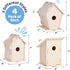 12 Set 3 2 Neliblu DIY Wooden Bird House Kits - Creative Arts and Crafts for Kids and Adults - Unfinished Wood
