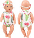 5 Sets 14-18 Inch 43cm 15 Inch Ecore Fun Baby Doll Clothes and Headbands Outfits Pjs Baby Doll Accessories for New Born