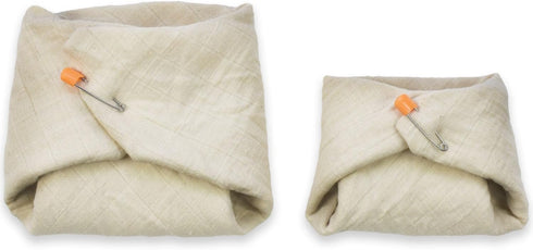 OsoCozy 100% 6 Pack. 6-12 Organic Muslin Flat Cloth Diapers - Made of Ecologically Friendly, Soft, Absorbent, Double