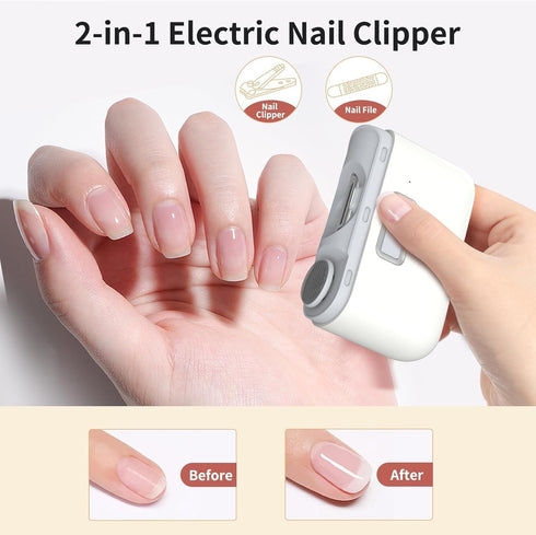 Generic 2 in-1 Automatic Nail Clipper, Electric Nail Clipper and Nail Polisher, Electric Baby Nail Clippers