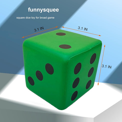 3.1 Inches Foam Dice Toy - A Fun-Filled Kawaii Educational Toy for Kid Board Game and Learning Sessions (Fortunate