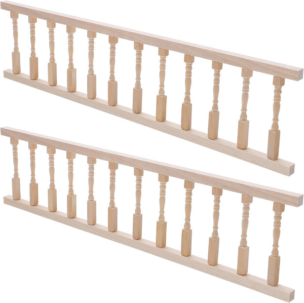 Veemoon 2pcs House Railing Furniture Props, Mini Decors for Role-Play Model, Dollhouse Fairy Handrail Models