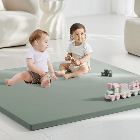 50x50 Comehealthy Baby Play Mat for Floor, Vegan Leather Playpen Mat, Thickened Foam Cushioned Mat for Infants