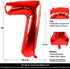 40 Inch Large Red Number 7 Balloon, Jumbo Digit Mylar Foil Helium Balloons for Birthday Party Celebration Decorations